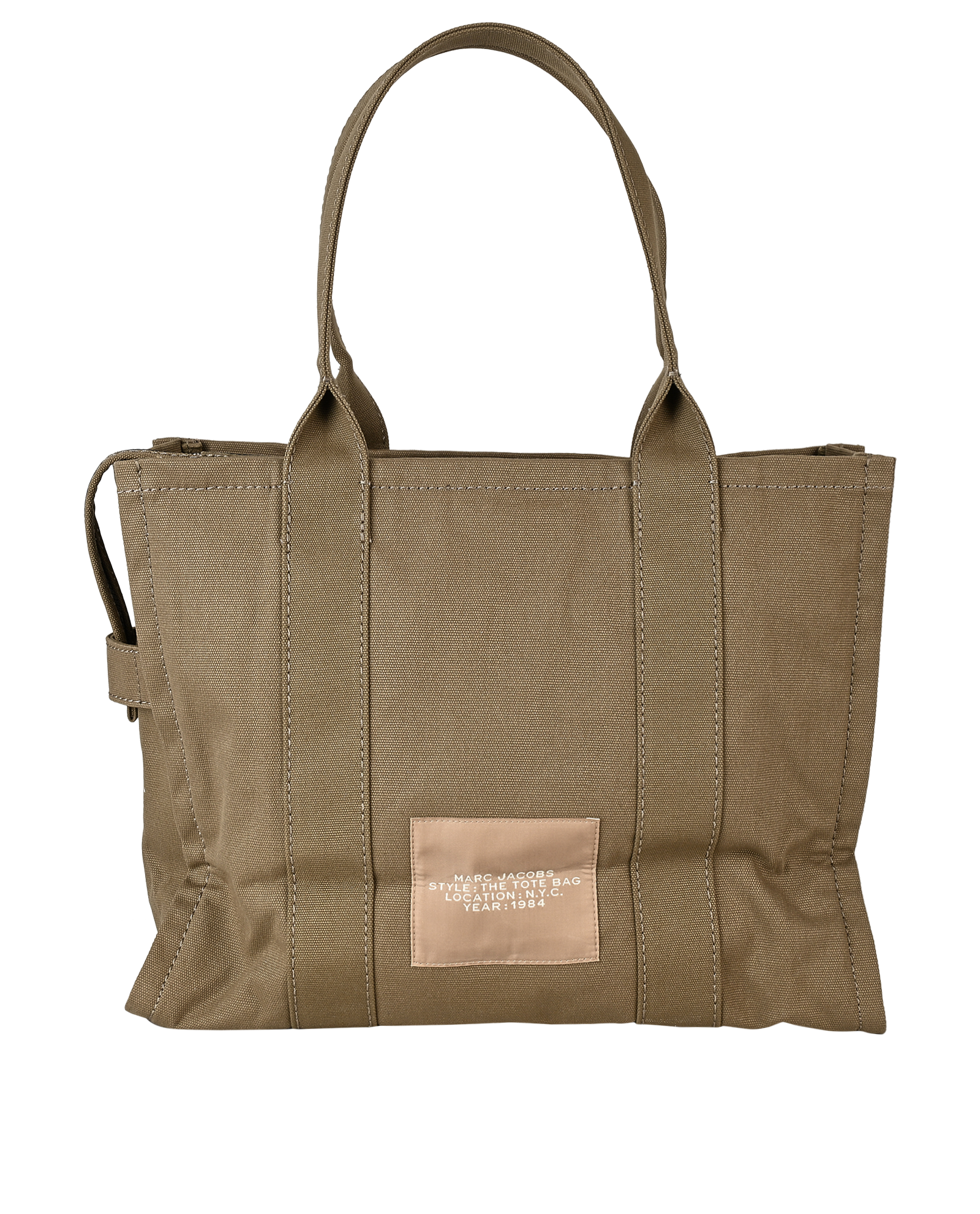 Large The Tote Bag, &pound;190, Handbags, Khaki, Canvas, Back view